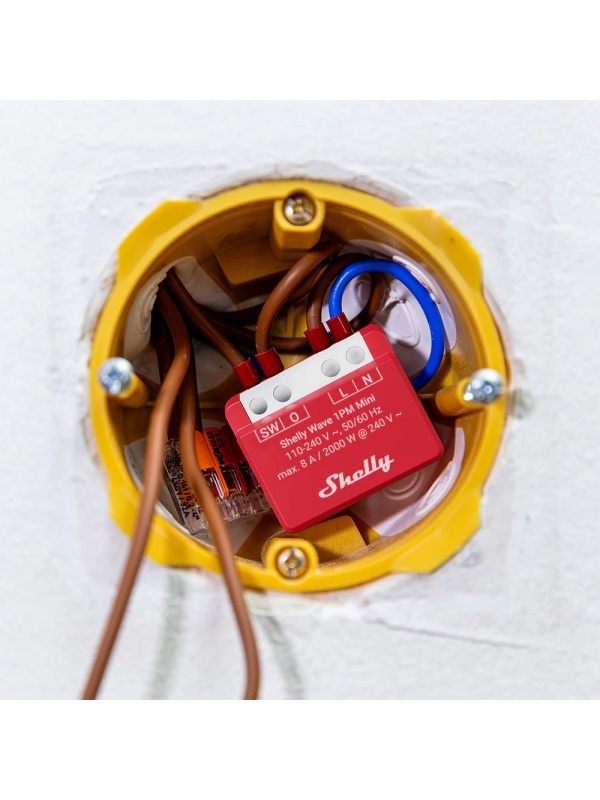 Shelly Wave 1PM Mini LR - Intelligentes Z-Wave-Relais mit großer Reichweite und Verbrauchsmessung - Img 3
