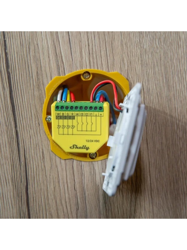 Controler banda LED Shelly Plus RGBW PM 12/24V - set 2 bucati, profile RGBW, RGB si lumina, masurare consum, Wi-Fi si Bluetooth, control aplicatie - Img 3