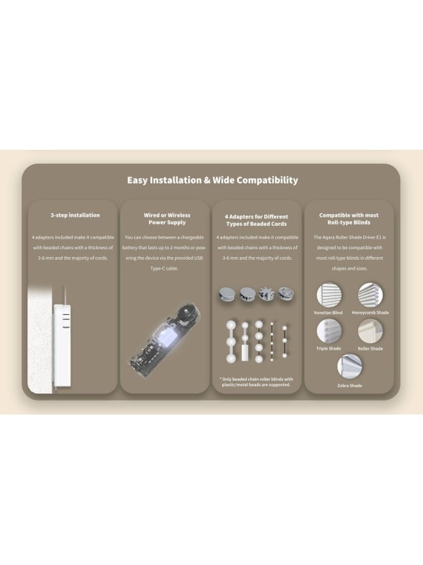 Kit de automatizare draperie AQARA Roller Shade Driver E1, Zibee (RSD-M01) - Img 9