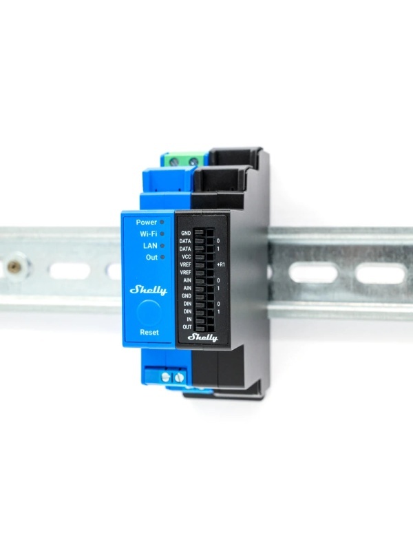 Modulo di espansione Shelly Pro Sensor Add-on, guida DIN, 2 ingressi analogici 0-10 V, 2 ingressi digitali, 2 interfacce 1-Wire e uscita a relè SSR, per dispositivi Shelly Pro - Img 5