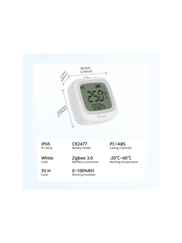 Resigilat Senzor de temperatura si umiditate Sonoff SNZB-02WD, Zigbee 3.0 - Img 4