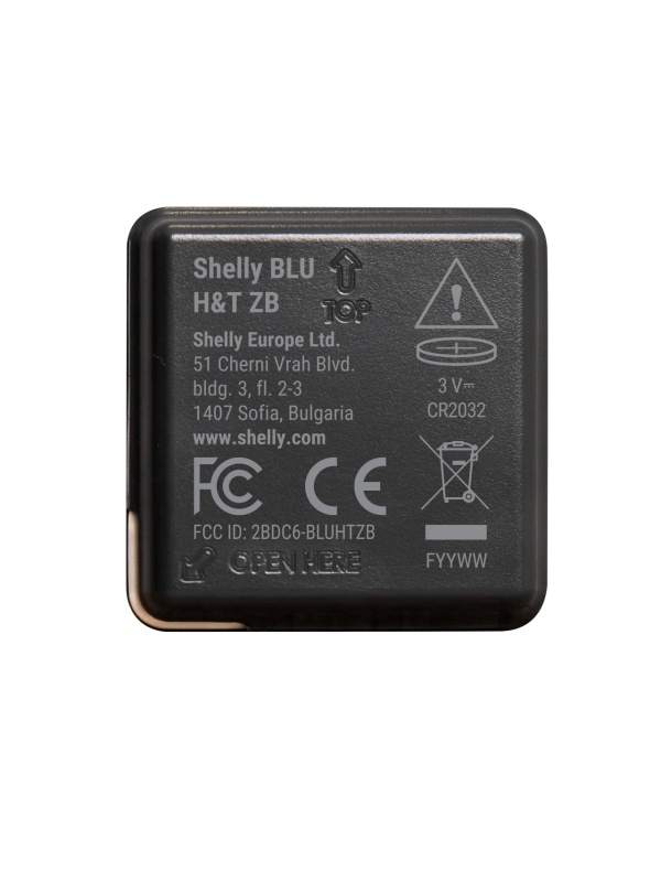 Resigilat Shelly BLU H&amp;T ZB Black – Senzor Inteligent de Temperatură și Umiditate, Zigbee 3.0, Autonomie 3 Ani - Img 3