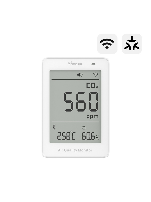 Resigilat SONOFF AirGuard CO2 – Monitor inteligent CO2 cu Matter over Wi-Fi pentru calitatea aerului (SAWF-08P) - Img 2