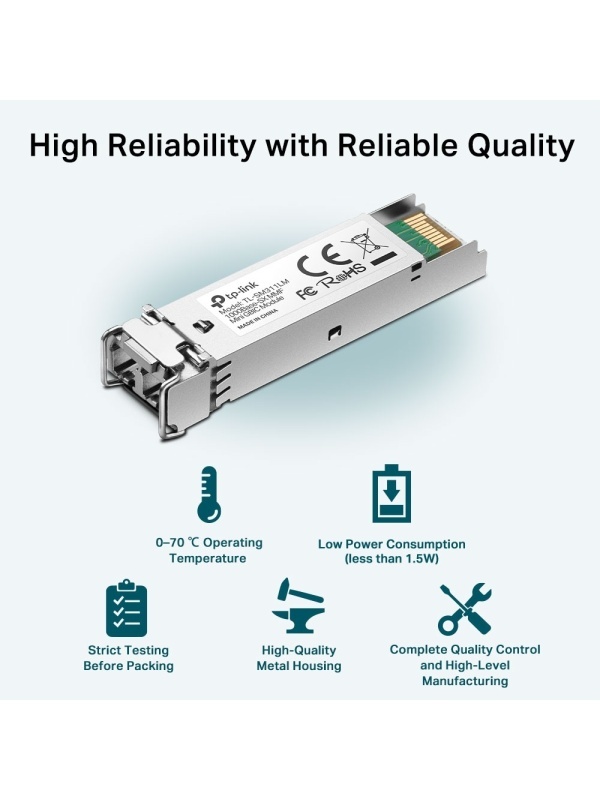TP-Link ISM311LS – Modul Transceiver SFP Gigabit Industrial, Single-Mode, LC Duplex, 20 km, Temperatură Extinsă - Img 4