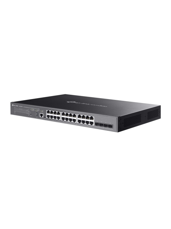TP-Link Omada SG5428XMPP – Switch Managed Lite L3 cu 24 Porturi Gigabit PoE+/PoE++, 4 Sloturi 10G SFP+, Stivuibil (Stacking), Buget PoE 500W - Img 2
