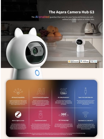 Camera inteligenta Aqara Hub G3, cu Hub Zigbee incorporat - Img 2