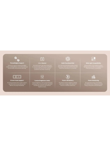 Dimmer inteligent AQARA Light Switch H2 EU Gri (KD-R01D-G) , Zigbee și Thread - Img 7