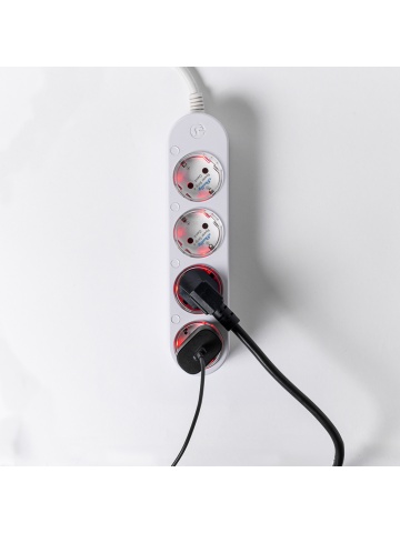 Prelungitor inteligent cu 4 prize și măsurare consum-Shelly Power Strip 4 Gen4 Alb - Img 11