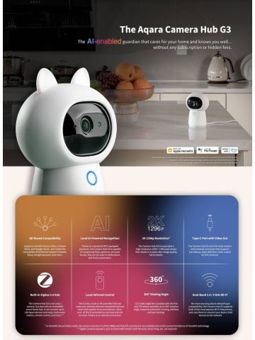 Resigilat Camera inteligenta Aqara Hub G3, cu Hub Zigbee incorporat - Img 2