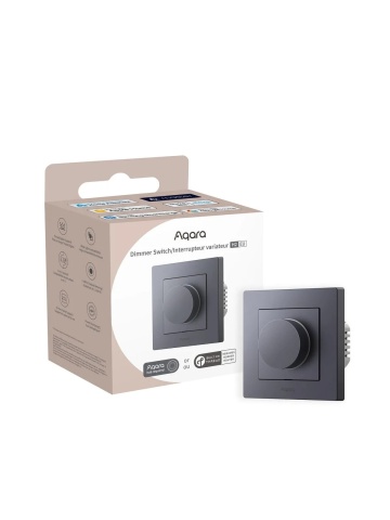 Resigilat Dimmer inteligent AQARA Light Switch H2 EU Gri (KD-R01D-G) , Zigbee și Thread