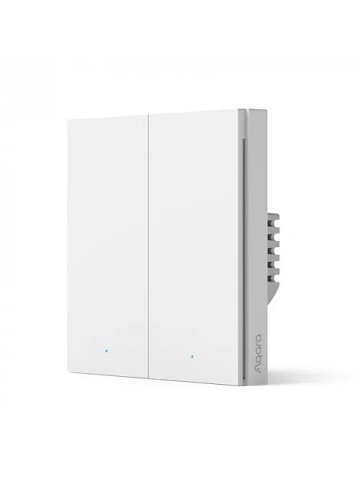Resigilat Intrerupator inteligent Aqara H1 double rocker, NU necesita NUL, 2 canale, Zigbee(WS-EUK02)