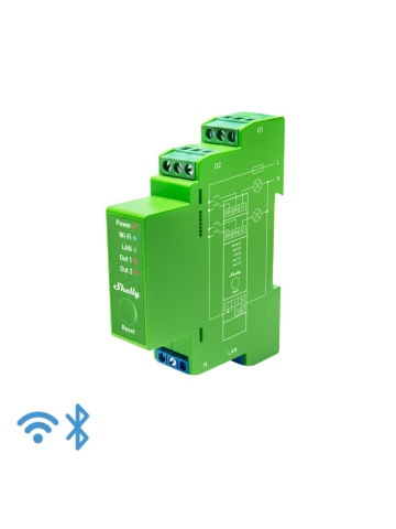 Resigilat Releu inteligent Shelly PRO Dimmer 2PM, 2 canale, monitorizare consum, functie de dimming -