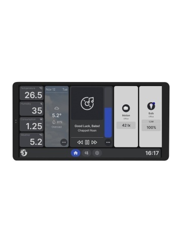 Resigilat Shelly Wall Display X2 Black – Panou de Control Smart Home, Ecran Tactil 4", Gateway Bluetooth și Senzori Integrați