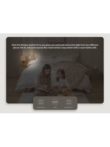 Resigilat Telecomanda AQARA Wireless Remote Switch H1 Double Rocker (WRS-R02-G), Gri - Img 3