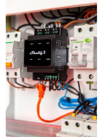 Shelly Pro 3 smart relay - 3 channels, WiFi, LAN, DIN rail, app control, compatible with Amazon Alexa, Google Assistant and Home Assistant - Img 2