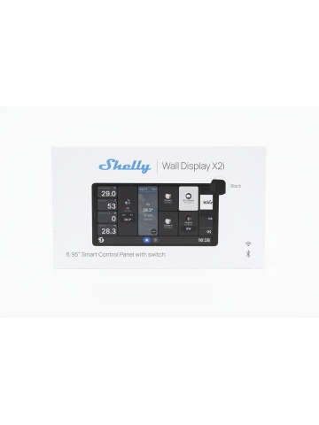Shelly Wall Display X2i Black – Panou Tactil Inteligent 6.95", Wi-Fi 6 & Bluetooth 5.0, Hub de Control și Releu 5A