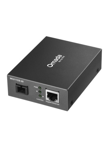 TP-Link Omada MC211CS-20 – Media Converter Gigabit Single-Mode, Port RJ45 1000 Mbps, Port SC Single-Mode, 20 km