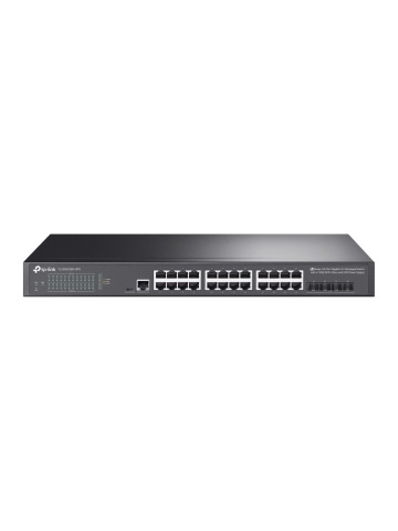 TP-Link Omada TL-SG3428X-UPS – Switch Managed L2+ cu 24 Porturi Gigabit, 4 Sloturi 10G SFP+ și Sursă UPS Integrată