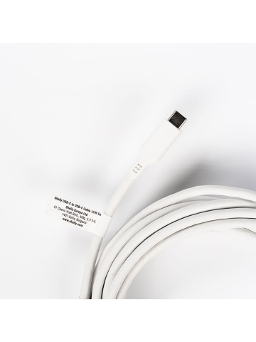 Кабел за захранване и зареждане Shelly USB-C към USB-C 100W, 5 m, бял - чип E-Mark, Power Delivery 20 V / 5 A - Img 3
