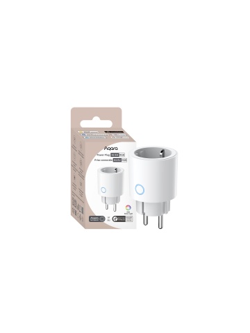 Aqara Power Plug H2 (EU, RGB) – Priză Inteligentă 16A, Protocol Thread & Zigbee 3.0, Măsurare Consum Energy, Inel LED RGB Customizabil, Compatibil Nativ Matter & Apple Home