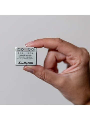Contatore di energia smart Shelly EM Mini Gen4 - set da 2 pezzi, monofase, ultracompatto, Wi-Fi, Bluetooth e Zigbee, MQTT e API locale, controllo tramite app - Img 2