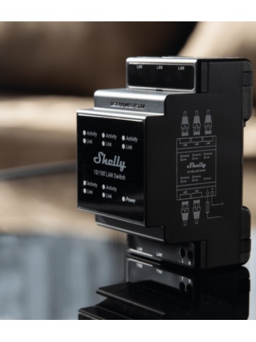Resigilat Shelly LAN Switch, cu 5 porturi, 10/100mbps, compatibil SINA DIN - Img 3