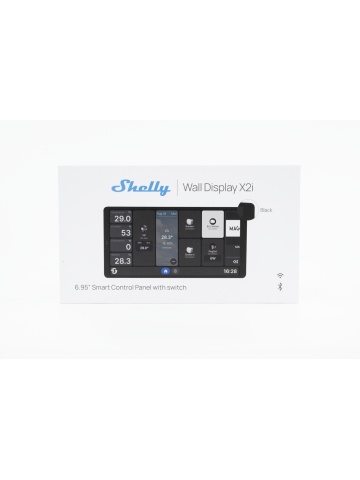 Resigilat Shelly Wall Display X2i Black – Panou Tactil Inteligent 6.95", Wi-Fi 6 & Bluetooth 5.0, Hub de Control și Releu 5A