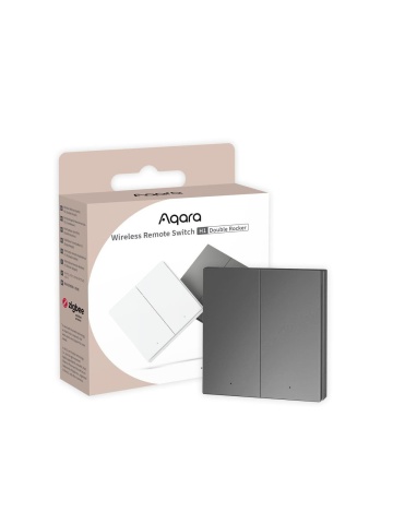 Resigilat Telecomanda AQARA Wireless Remote Switch H1 Double Rocker (WRS-R02-G), Gri