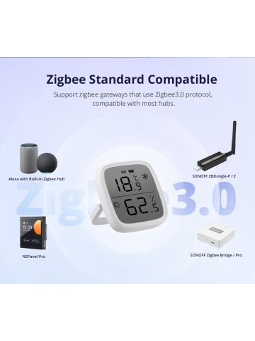 Senzor de temperatura si umiditate Sonoff SNZB-02D, Zigbee 3.0 - Img 4