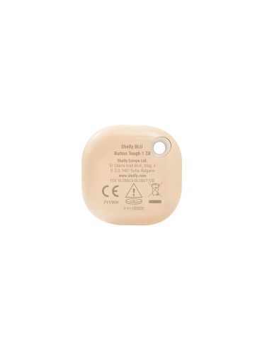 Shelly BLU Button Tough 1 ZB Mocha - Zigbee 3.0 Smart Button, Shock and Water Resistant (IP65), Scenario Control - Img 3