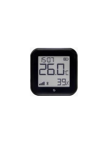 Shelly BLU H&T Display Black – Senzor Inteligent de Temperatură și Umiditate cu E-Paper Display, Tehnologie Bluetooth (BLE)