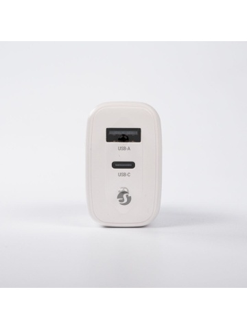 Smart charger Shelly GaN 65W white - USB-C and USB-A, Power Delivery, EU plug, for laptops, phones and Shelly devices - Img 2