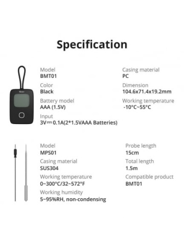 Sonoff BMT01 Intelligentes Fleischthermometer - Img 7