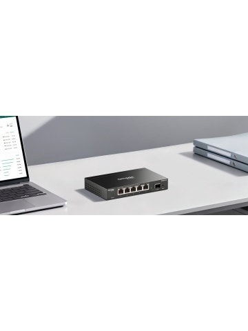 TP-Link Omada ES206X-M2 – Switch Smart Managed cu 5 Porturi 2.5G Multi-Gigabit și 1 Port 10G SFP+, Gestiune Centralizată Omada SDN - Img 3