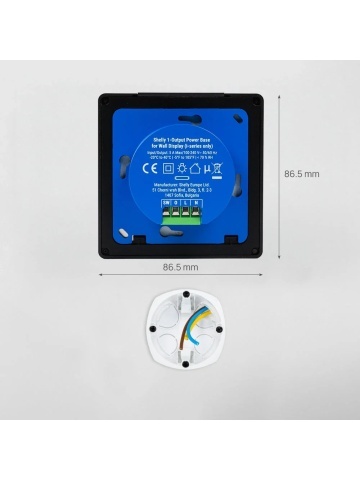 Panel de control inteligente Shelly Wall Display X1i Negro - pantalla táctil a color de 4 pulgadas, resolución 720x720, base de alimentación con 1 circuito de salida incluida, altavoz de 1W, Wi-Fi y Bluetooth, control por aplicación - Img 4