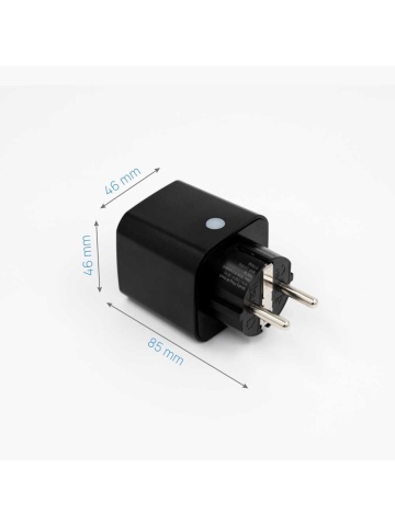 Refurbished Shelly Plug M Gen3 Black (pack of 2 sockets) – Smart Wi-Fi and Bluetooth socket, energy monitoring, Shelly chip processor, local control and automations, 16A - Img 4