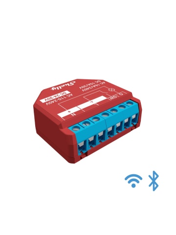 Releu inteligent Shelly Plus 1PM - 1canal cu contor de energie, WiFi, control aplicatie, compatibil Amazon Alexa, Google Assistant si Home Assistant