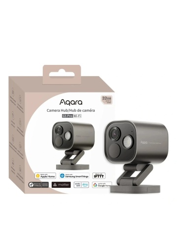 Resigilat Camera inteligenta Aqara Hub G5 PRO, WIFI, Gri cu Hub Zigbee incorporat