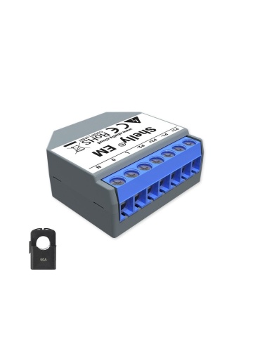 Resigilat Shelly EM Contor de energie monofazat cu 2 canale + clamp (1x transformator 50A)