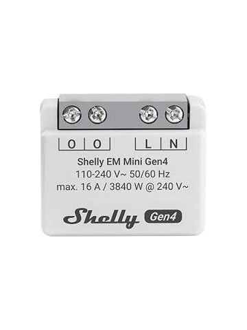 Resigilat Shelly EM Mini Gen4 – Monitor de Energie Monofazat, Ultra-Compact, Wi-Fi și Bluetooth, Chip Shelly G4 - Img 2