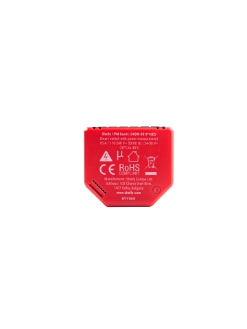 Shelly 1PM GEN4 smart relay, 1 channel, 16A, consumption monitoring, multiprotocol (WiFi, bluetooth, matter, zigbee), Home Assistant integration - Img 6