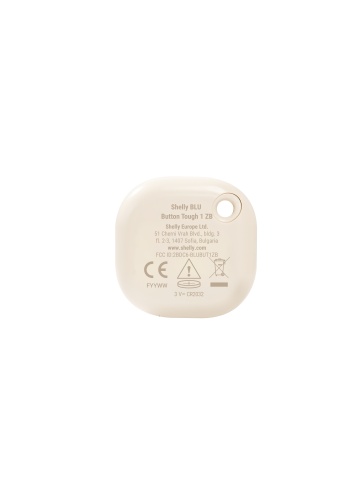 Shelly BLU Button Tough 1 ZB Ivory - Zigbee 3.0 Smart Button, Shock and Water Resistant (IP65), Scenario Control - Img 3
