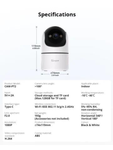 SONOFF CAM Pan-Tilt 2 – Camera de supraveghere inteligenta pentru interior - Img 9
