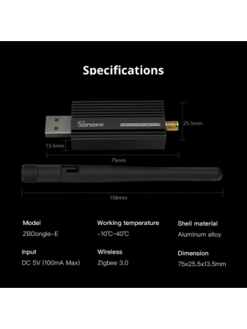 Sonoff ZBDongle-E – Adaptor USB Universal Zigbee 3.0 pentru Integrare Smart Home - Img 4