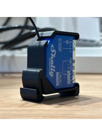 Suport de Sina DIN pentru Shelly PLUS, inclusiv cu seria Quibino Z-Wave, material ignifug, negru