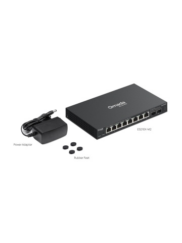 TP-Link Omada ES210X-M2 – Switch Smart Managed cu 8 Porturi 2.5G Multi-Gigabit și 2 Porturi 10G SFP+, Gestiune Centralizată Omada SDN