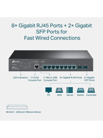 JetStream Managed Switch TP-Link Omada TL-SG3210, 8 Ports - Img 5