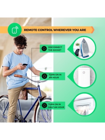 Nous A7 smart socket, Wi-Fi, 16 A/3680W, surge protection, voice control, Google Assistant compatible, amazon alexa - Img 6