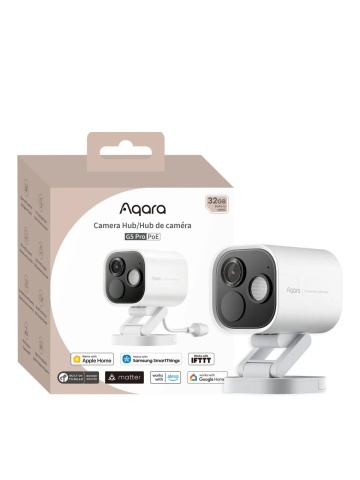 Resigilat Camera inteligenta Aqara Hub G5 PRO, POE, Alba cu Hub Zigbee incorporat