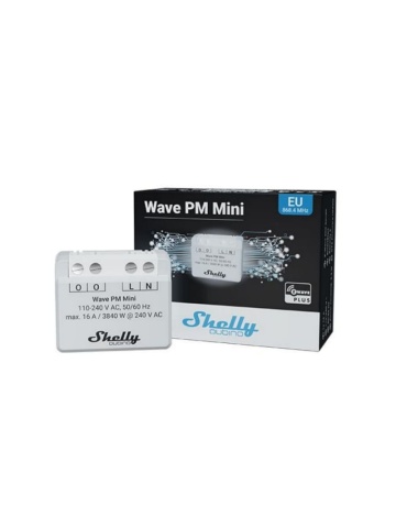 Resigilat Contor de energie Shelly Qubino Wave PM Mini, 16A, Z-Wave